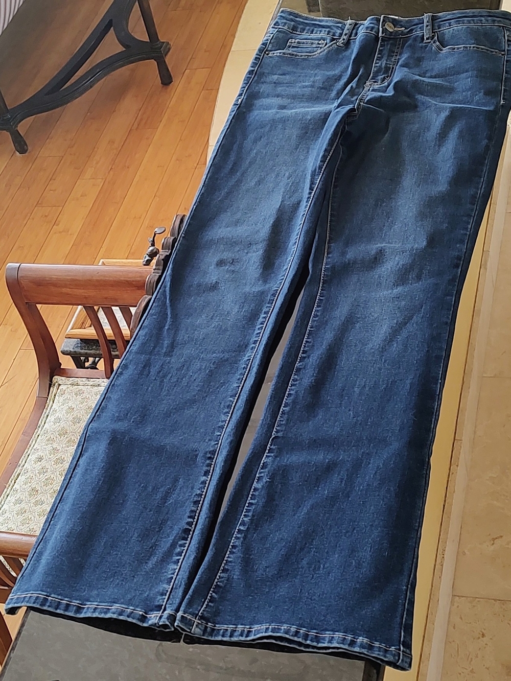 Women's BLEU Dark Blue Bootcut Jeans - Comfortable Stretch Denim SZ 10